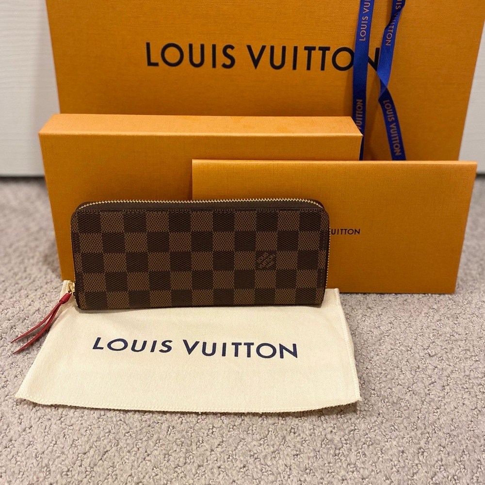 Auth Louis Vuitton Clémence Wallet D. Ebe